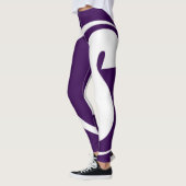 Victory Stride Leggings in wit en Paarse kleuren (Links)