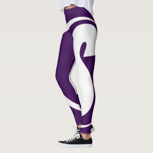 Victory Stride Leggings in wit en Paarse kleuren (Links)