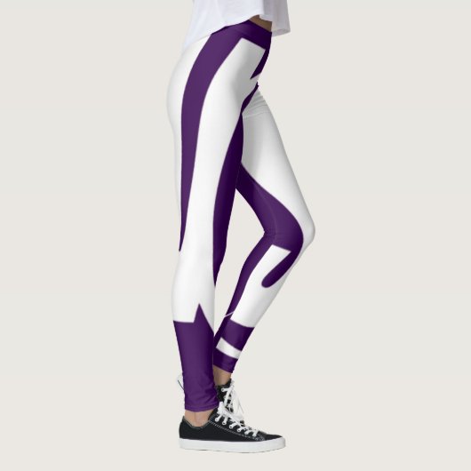 Victory Stride Leggings in wit en Paarse kleuren (Rechts)