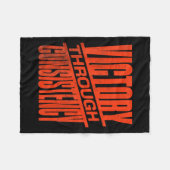 Victory Through Consistency Motivational Insration Fleece Deken (Voorkant (Horizontaal))
