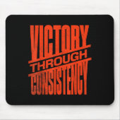 Victory Through Consistency Motivational Insration Muismat (Voorkant)