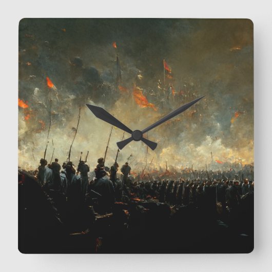 Victory Vierkante Klok (Voorkant)