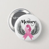 Victory Wings Breast Cancer Ronde Button 5,7 Cm (Voorkant /achterkant)