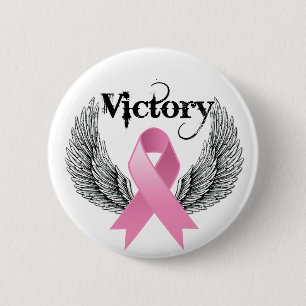 Victory Wings Breast Cancer Ronde Button 5,7 Cm
