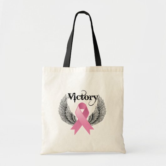 Victory Wings Breast Cancer Tote Bag (Voorkant)