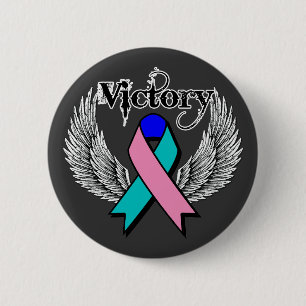 Victory Wings - Thyroid Cancer Ronde Button 5,7 Cm