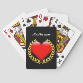 Victory Wreath en Heart express love personalize Pokerkaarten