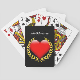 Victory Wreath en Heart express love personalize Pokerkaarten