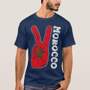 Victorywo Vingers Marokkaanse Vlag Patriottische j T-shirt