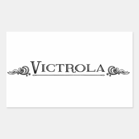 Victrola Rechthoekige sticker (Voorkant)