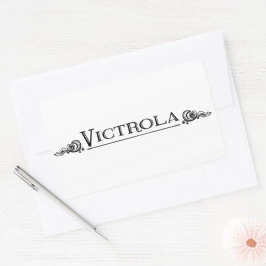 Victrola Rechthoekige sticker (Envelop)