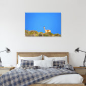 vicuña blauw canvas afdruk (Insitu (Slaapkamer))