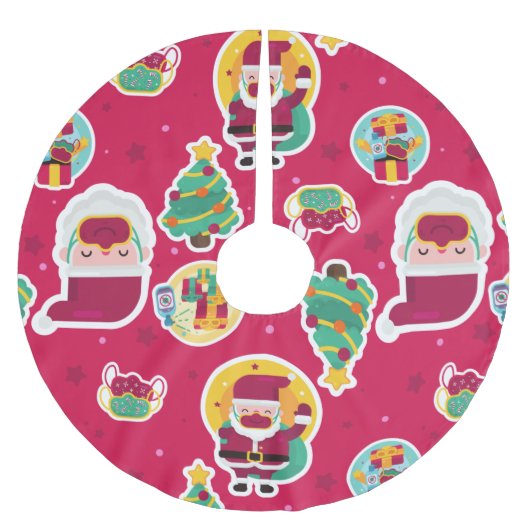 vid face mask santa tree kerstboom rok (Voorkant)