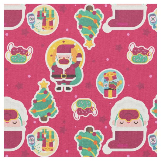 vid face mask santa tree stof (Close Up)