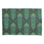 vid groene pauw veren standaardkussen kussensloop (Voorkant)