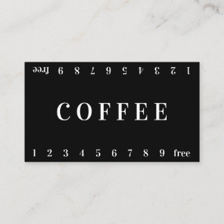 Vida Double Number Loyalty Coffee Punch Card