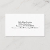 Vida Double Number Loyalty Coffee Punch Card (Achterkant)