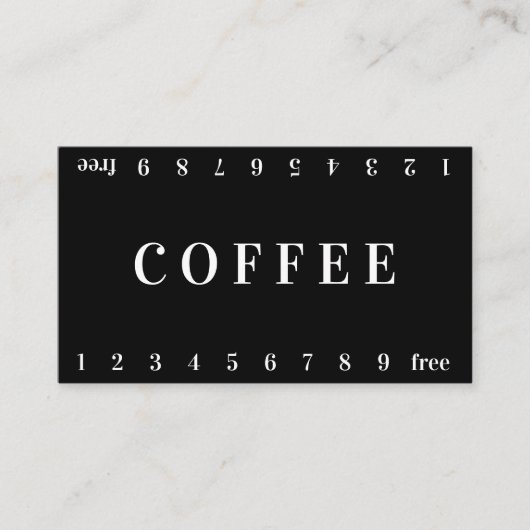 Vida Double Number Loyalty Coffee Punch Card (Voorkant)
