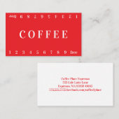 Vida Double Number Loyalty Coffee Punch-Card (Voorkant / Achterkant)