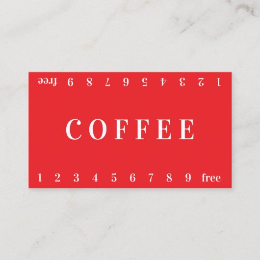 Vida Double Number Loyalty Coffee Punch-Card (Voorkant)