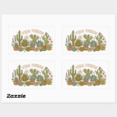 Vida Verde Cactus planten Rechthoekige Sticker (Vel)