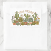 Vida Verde Cactus planten Rechthoekige Sticker (Tas)