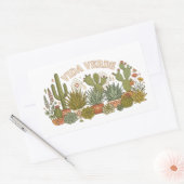 Vida Verde Cactus planten Rechthoekige Sticker (Envelop)