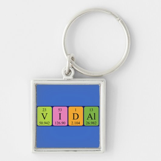 Vidal Periodic Table Name keying Sleutelhanger (Voorkant)