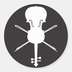 Viddel & Kruisbogen (Schedel & Kruisbeenderen) Sti Ronde Sticker