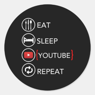 Video blogger Vlogger als abonnee Podcaster Ronde Sticker