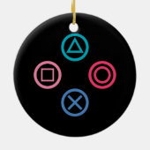 Video-Button Pad Keramisch Ornament (Achterkant)