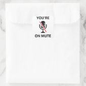 Video Call, You're On Mute, You're On Mute Vierkante Sticker (Tas)