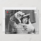 Video Camera Foto 30ste Verjaardagsfeest Kaart (Voorkant)