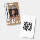 Video Crew-badge Badge (Voor- en achterkant)