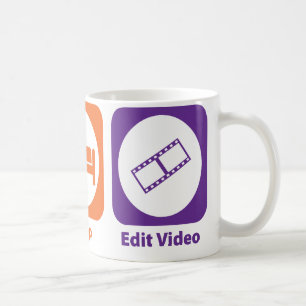 Video Eat Sleep Edit Koffiemok