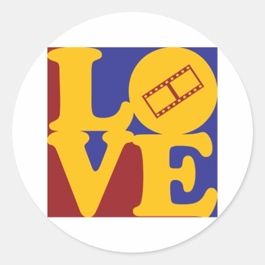 Video Editing Love Ronde Sticker (Voorkant)