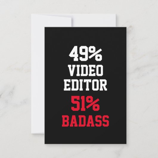 Video Editor Badass Card Kaart (Voorkant)