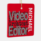 Video Editor Extraordinaire CUSTOM Keramisch Ornament (Rechts)