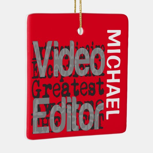 Video Editor Extraordinaire CUSTOM Keramisch Ornament (Rechts)