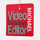 Video Editor Extraordinaire CUSTOM Keramisch Ornament (Links)