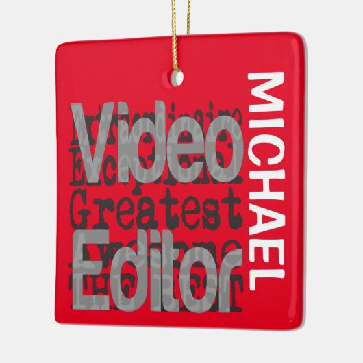 Video Editor Extraordinaire CUSTOM Keramisch Ornament (Links)