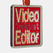 Video Editor Extraordinaire Metalen Ornament (Rechts)
