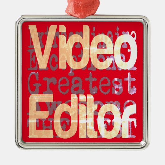 Video Editor Extraordinaire Metalen Ornament (Voorkant)