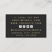 Video-editor Filmmaker Play Button Social Media Visitekaartje (Achterkant)