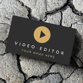 Video-editor Filmmaker Play Button Social Media Visitekaartje