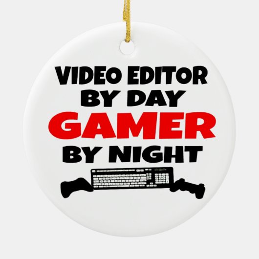 Video-editor Gamer Keramisch Ornament (Achterkant)