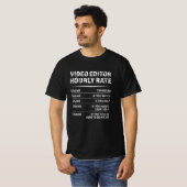 Video Editor Uourly Rate - Funny Cft T-shirt (Voorkant volledig)