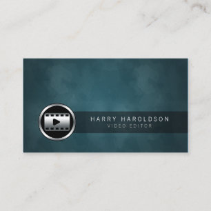 Video Editor Video Clip Icon Grunge Visitekaartje