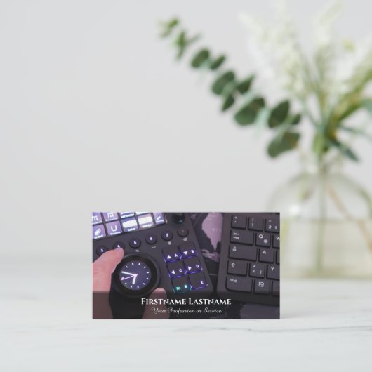 Video-editor visuele effecten specialist digitale  visitekaartje (Staand voorkant)