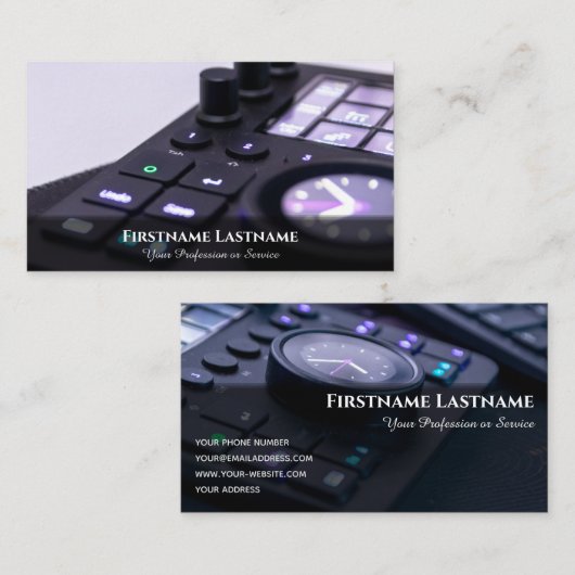 Video-editor visuele effecten specialist digitale  visitekaartje (Voorkant / Achterkant)